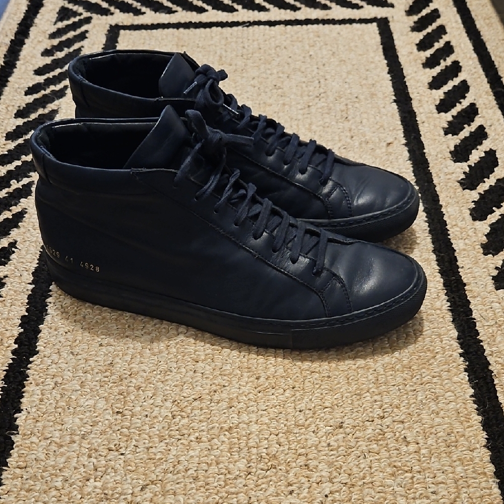 Common Projects Navy High-Top Sneakers